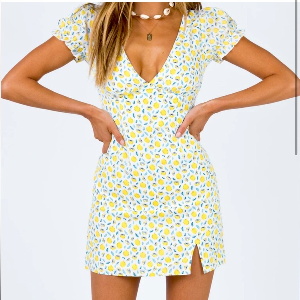 Princess Polly Kasey Mini Dress Yellow Multi
